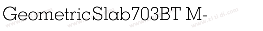 GeometricSlab703BT M字体转换